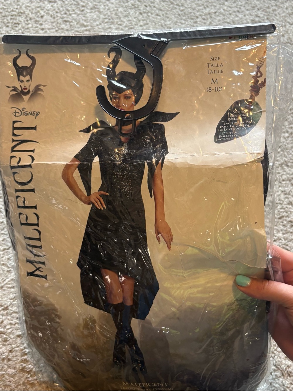 Disney Maleficent Black Midi Dress Costume Adult Medium Villains Halloween